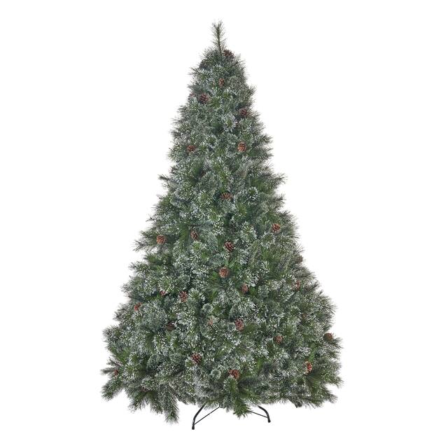 7-foot Cashmere Pine and Mixed Needles Artificial Christmas Tree with Snowy Branches and Pinecones by Christopher Kight Home
