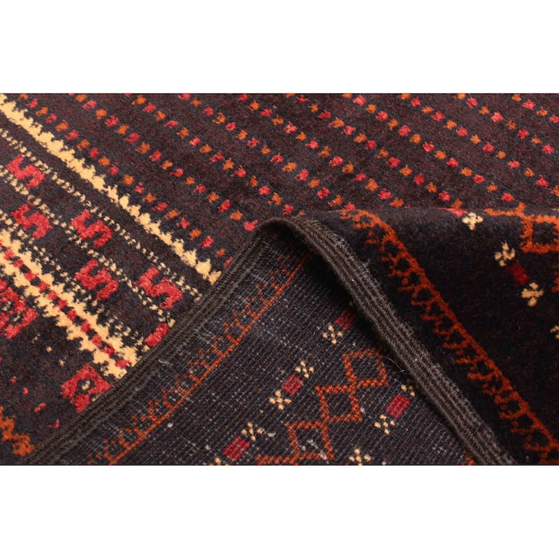 ECARPETGALLERY Hand-knotted Teimani Dark Brown Wool Rug - 3'3 x 5'0