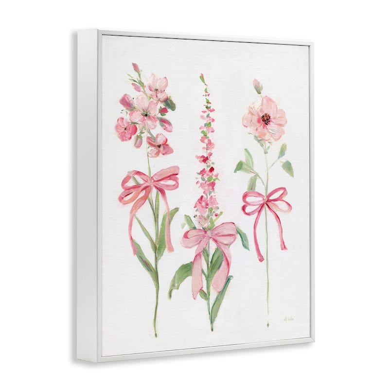 Stupell Pink Cottage Floral Sprigs Framed Giclee Art Design By Sally Swatland