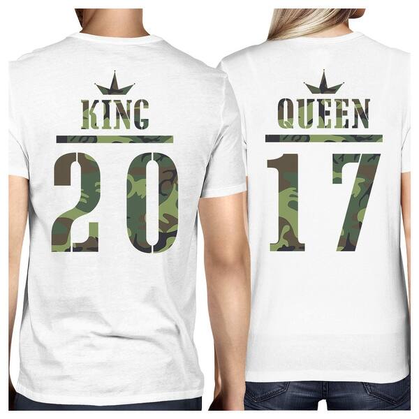 Shop King Queen Custom Matching Couples Graphic Shirts