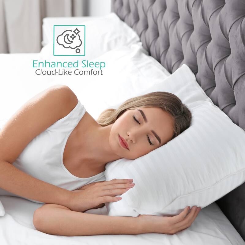 Nestl 100% Cotton Cover Premium Plush Down Alternative Bed Pillow