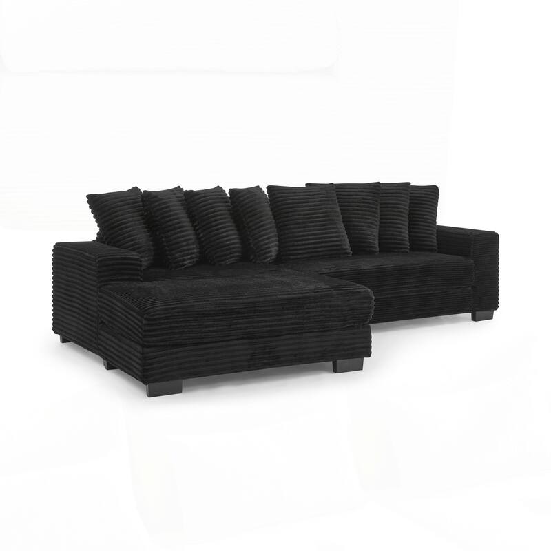 L-Shaped Modular Convertible Sofa