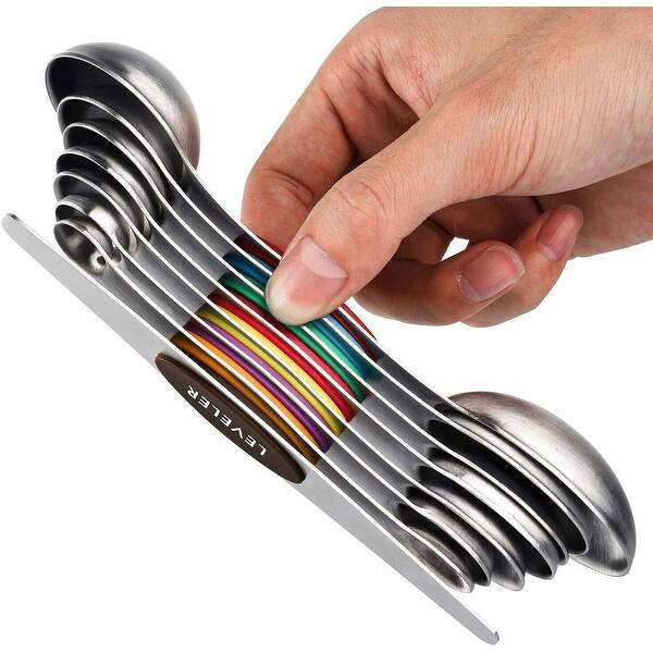 Dual Sided Stackable Stainless Steel Measuring Spoons Set - Bed Bath ...