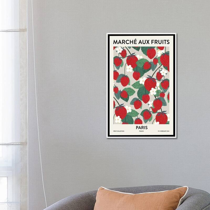 iCanvas "Fruit Market Paris" by Ana Martinez Framed