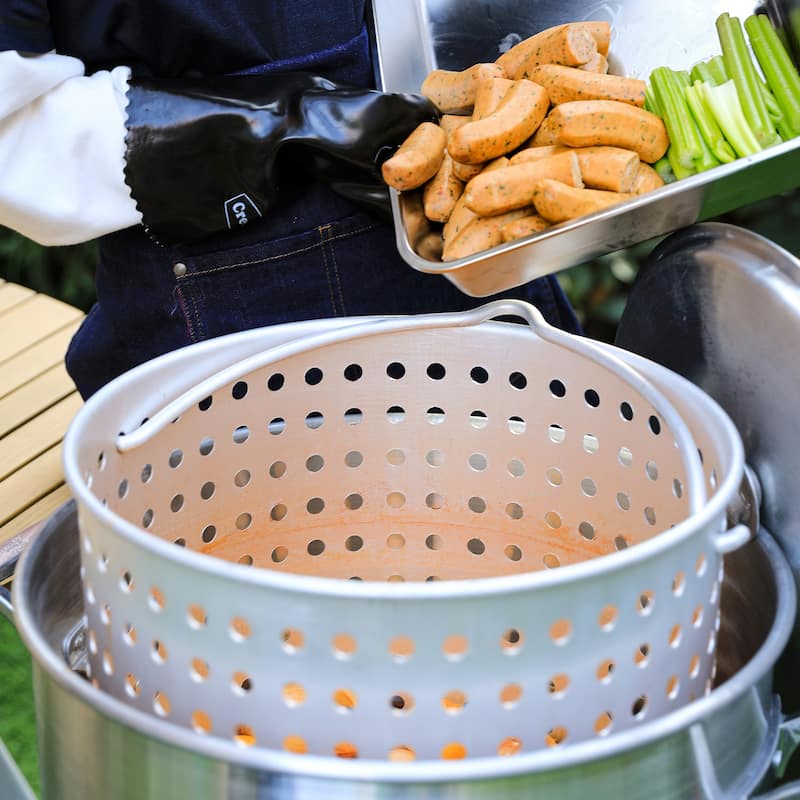 Creole Feast SBK0601,60 QT Seafood Boiling Kit with Strainer