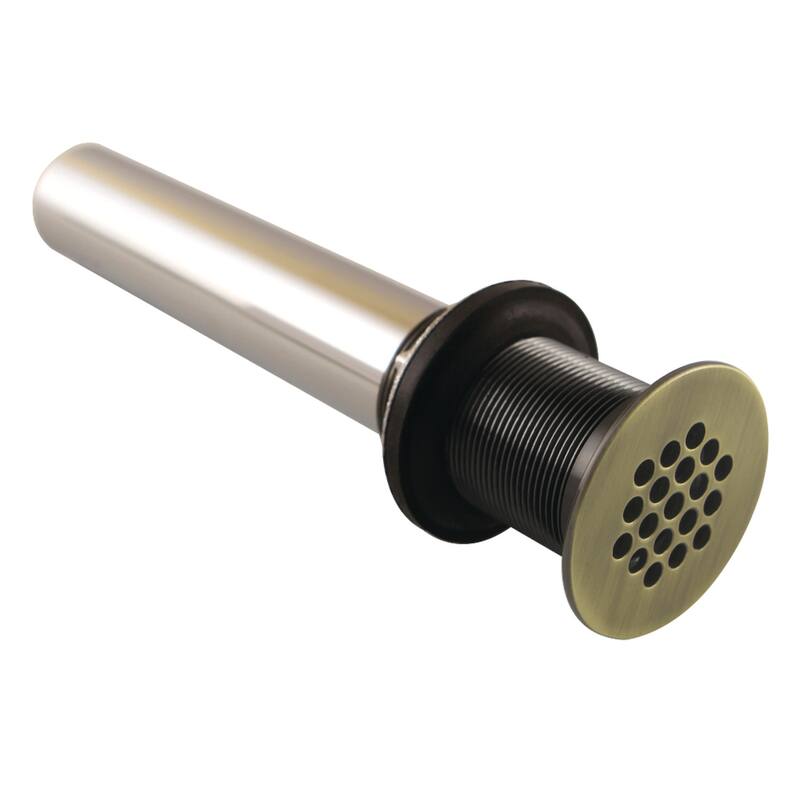 Kingston Brass Trimscape Grid Drain without Overflow - Antique Brass