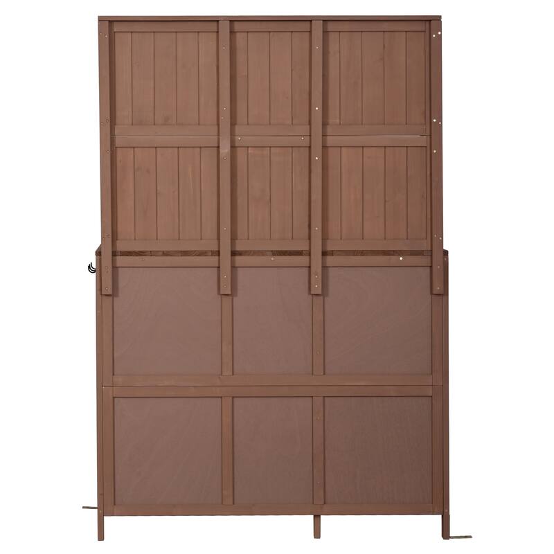 Roomfitters 65" Garden Potting Bench with Storage Hutch, Outdoor Potting Table & Prep Station, Drawer, Cabinet, Shelves