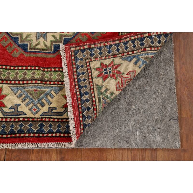 Kazak Accent Rug Handmade Traditional Red Wool Carpet - 3'3" x 5'6"