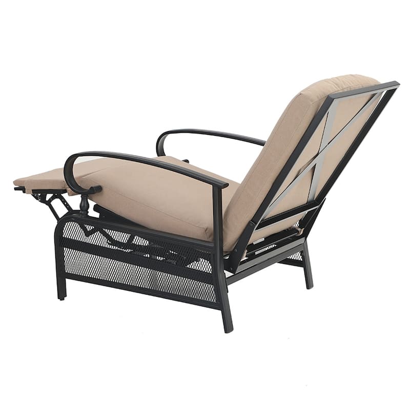 MAISON ARTS Adjustable Recliner Lounge Chair & Bistro Table Set - Perfect for Outdoor, Patio, Garden, and Porch