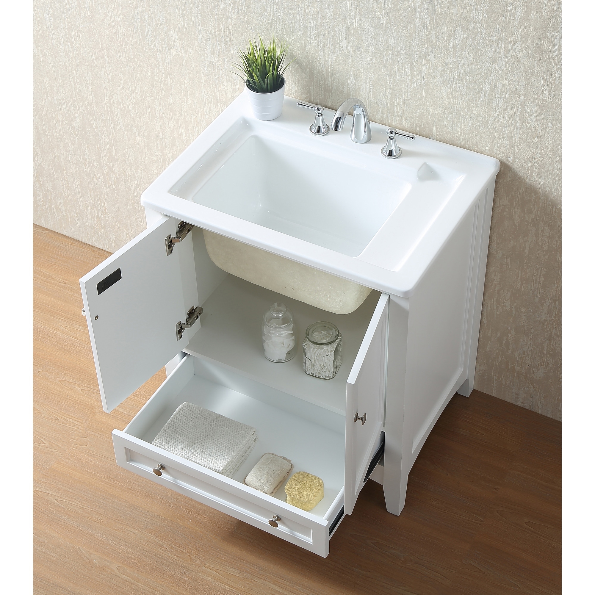 30 inch laundry room shop sink with cabinet