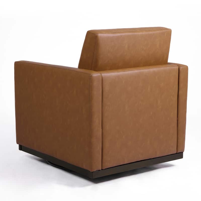 uixe Modern Upholstered Swivel Accent Chair with Pocket Spring Seat