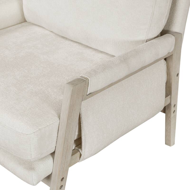 Willia 31.5" Chenille Accent Chair - Light Brownish-Gray Finish Frame