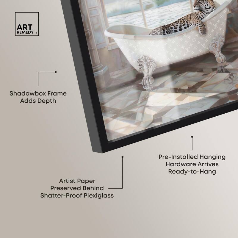 Jaguar Arch Bathroom Glam Shadowbox by Art Remedy