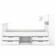 preview thumbnail 21 of 52, Captain Platform Bed Frame with Storage Bookcases, Shelves & Four Drawers