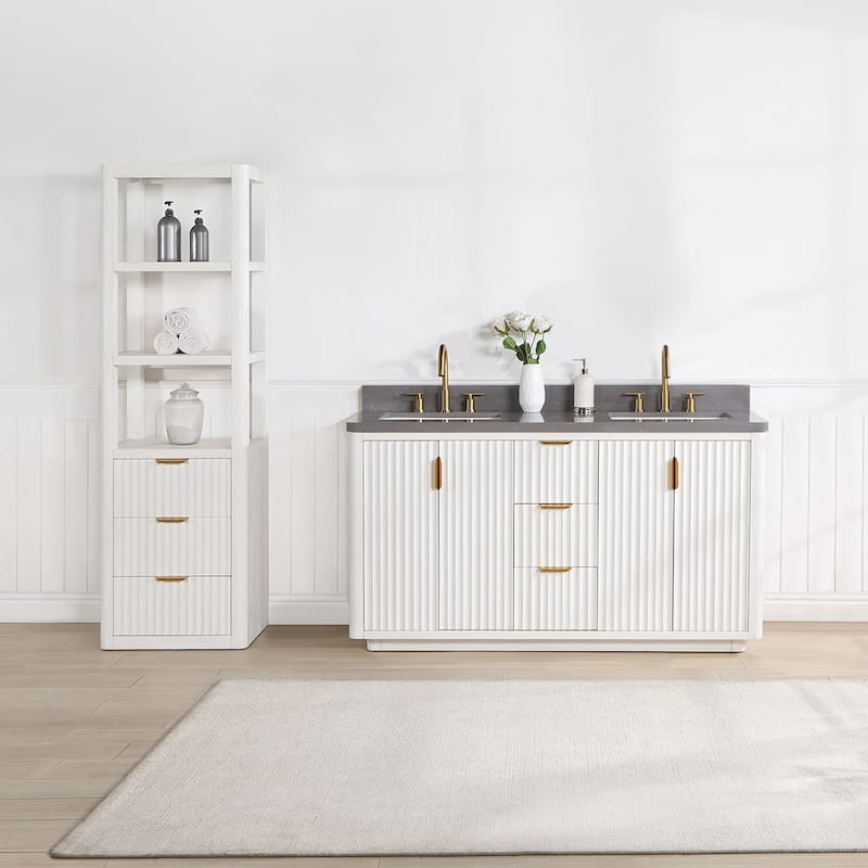 Miseno MV-NM-704160M Cadiz 60" Free Standing Double Basin Vanity Set