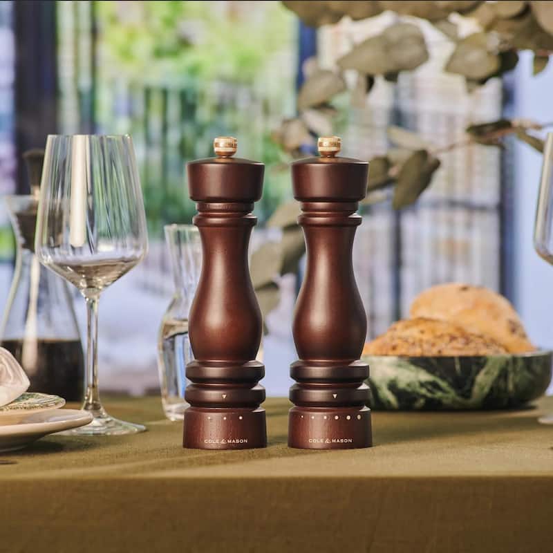 Cole & Mason London Chocolate Wood Grind Select Pepper Mill 8"