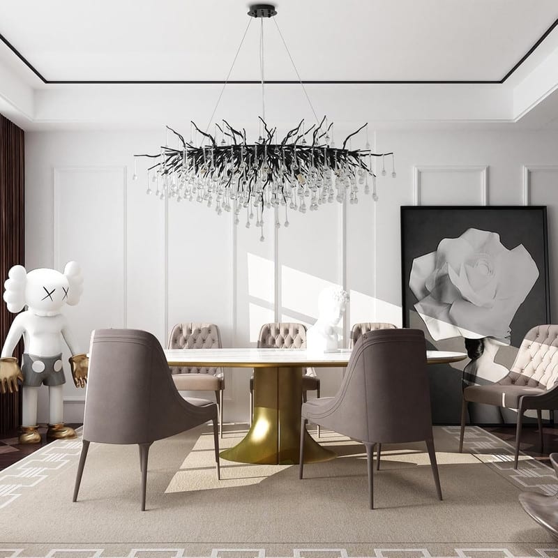KAYLA 47in-13Light Modern Indoor Crystal Chandelier