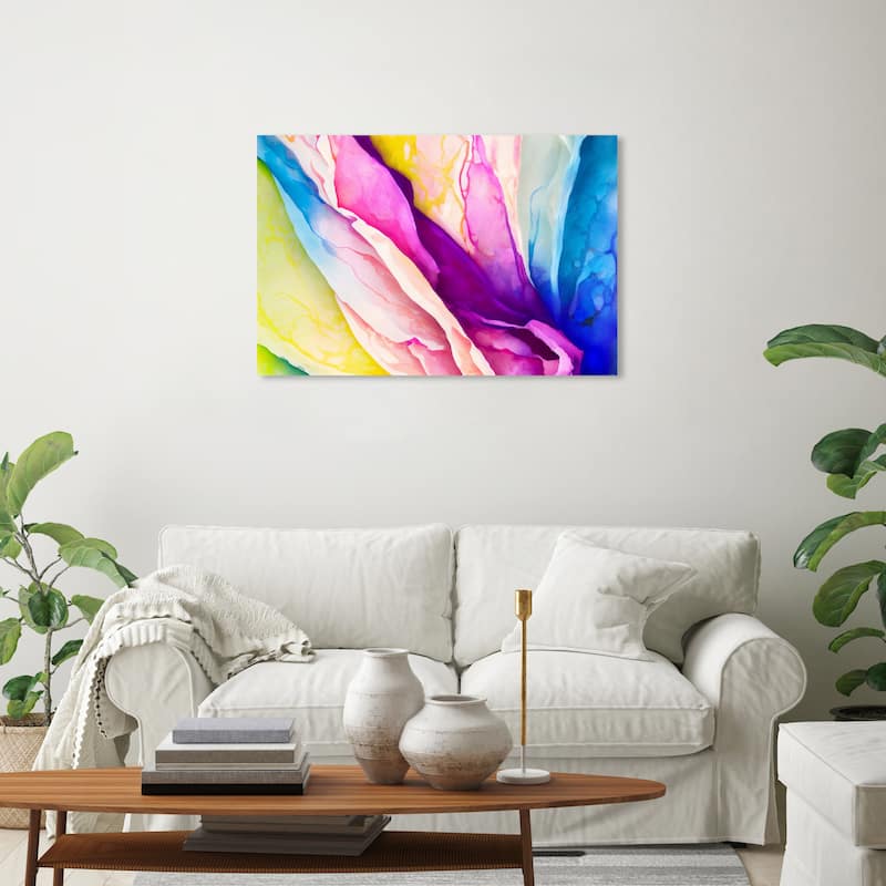 Wynwood Studio Abstract Gemstone Shades Pink and Modern & Contemporary Wall Art Canvas Print - 20 x 30
