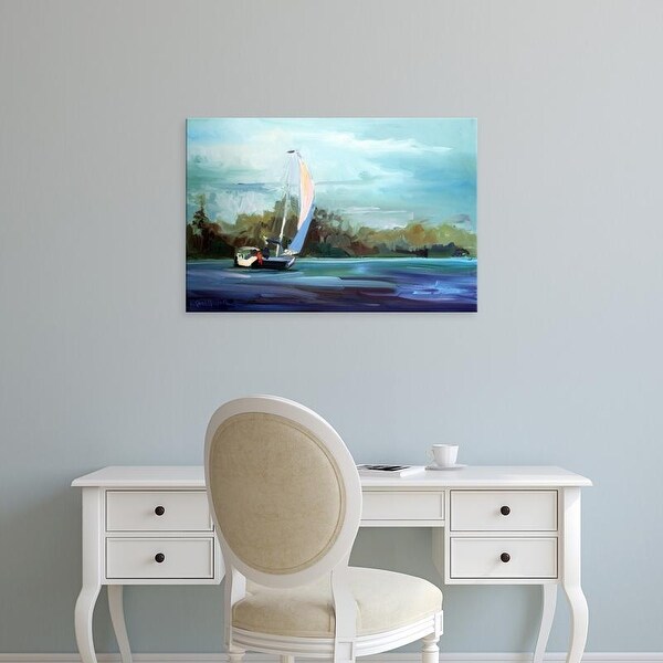 Easy Art Prints Carol Hallock's 'Sailboat' Premium Canvas Art