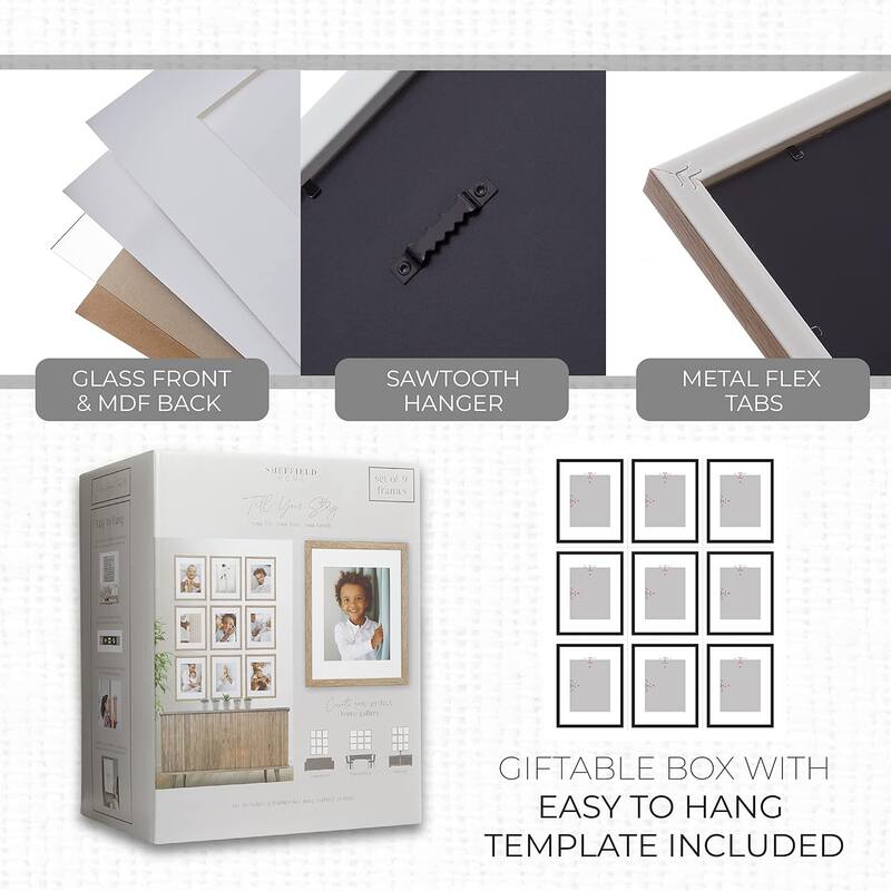 Sheffield Home 9 Piece Gallery Wall Frame Set,