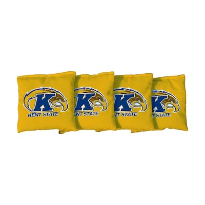 Kent State Yellow Cornhole Bags