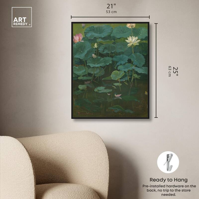 Theodore Wores Lotus Canvas by Art Remedy