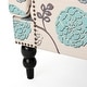 preview thumbnail 8 of 8, Harrison Floral Fabric Tufted Club Chair by Christopher Knight Home - 28.00" L x 29.50" W x 33.50" H