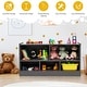 preview thumbnail 40 of 39, Costway Kids 2-Shelf Bookcase 5-Cube Wood Toy Storage Cabinet