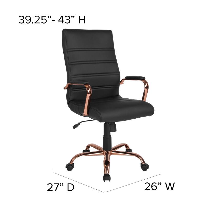 High Back LeatherSoft Executive Swivel Office Chair with Chrome Base
