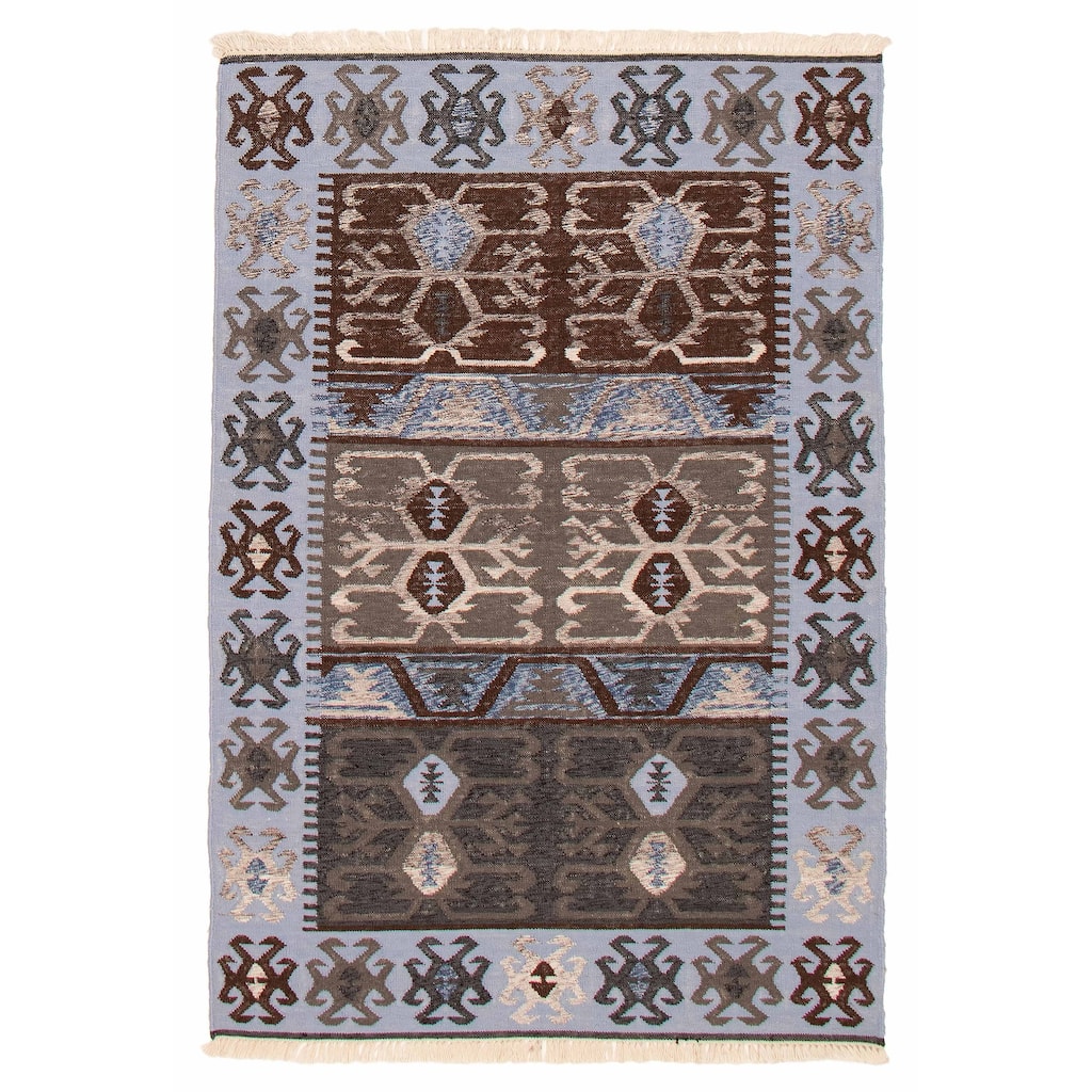 Ankara FW Blue Kilim 5'1" x 7'10" - 5'1 x 7'10