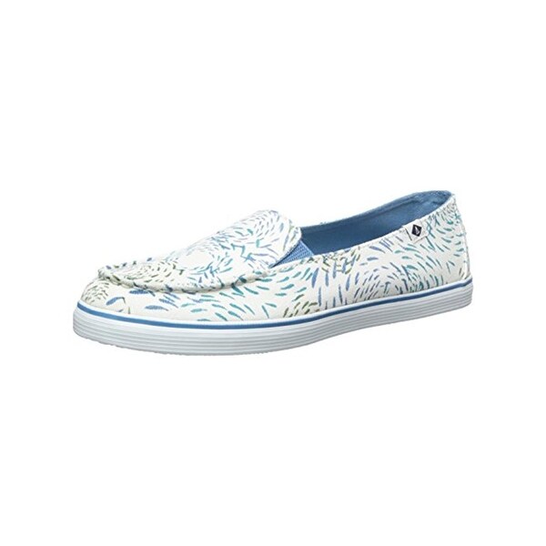 sperry canvas slip on womens