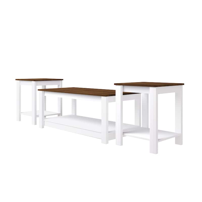 CraftPorch Classic 3- Pieces Coffee Table Set