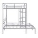 preview thumbnail 8 of 10, Full over Twin & Twin Size Bunk Bed with Built-in Shelf