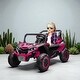 preview thumbnail 11 of 12, 24V 7AH 2-Seater Kids Ride-On UTV, 4MPH Electric Car with LED Lights, Music, Horn, and 4 Suspension Wheels