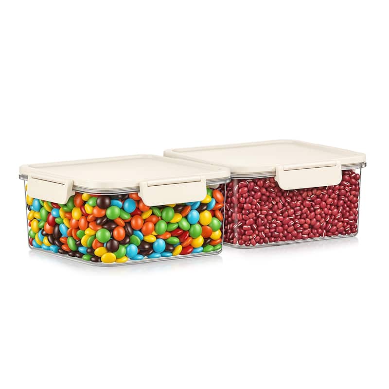 Sorbus Airtight Food Storage Container, Clear Stackable Canister for Pantry, Rice, Pasta, Cereal & Snacks