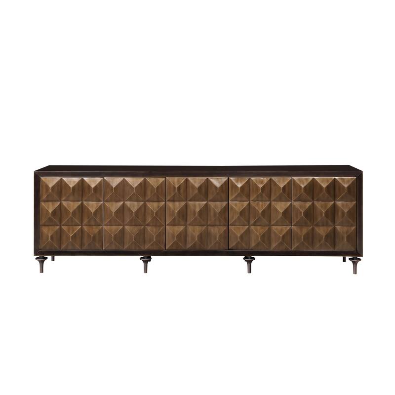 Diya Forged Bronze & Espresso Finish Console Cabinet