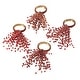 preview thumbnail 4 of 29, Beaded Spray Design Napkin Ring (Set of 4) Red - Set of 4