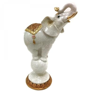 Elephant Standing On A Ball Figurine