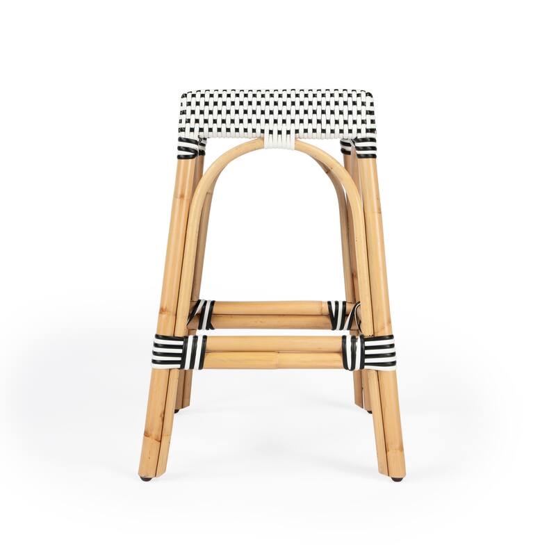 Robias 24.5" Rattan Rectangular Counter Stool