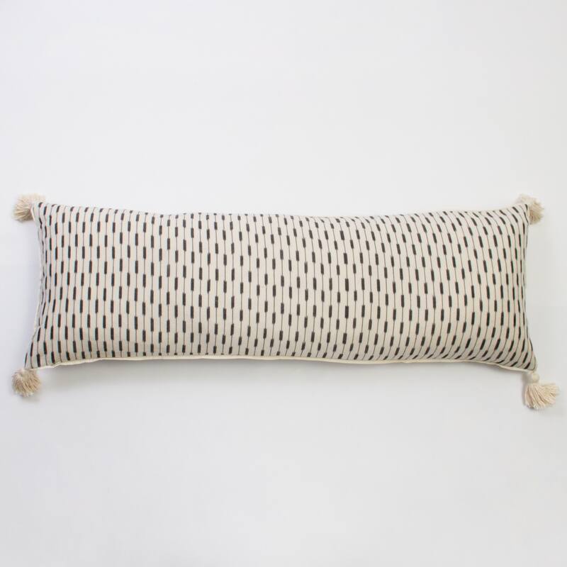 Mitee Reversible Cotton Extra Long Bolster Pillow