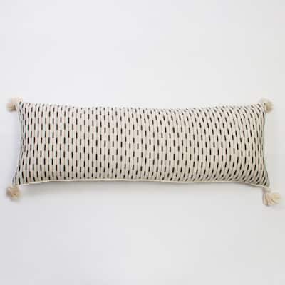 Mitee Reversible Cotton Extra Long Bolster Pillow
