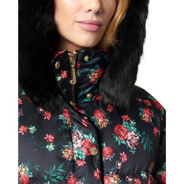 Shop Juicy Couture Black Label Womens Puffer Coat Floral Winter