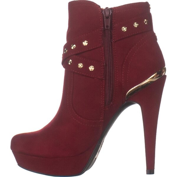 guess red ankle boots