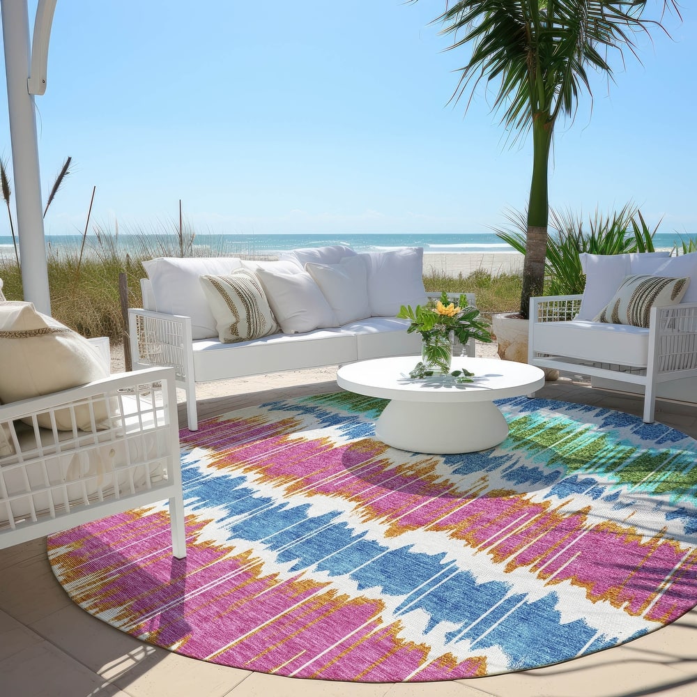 Machine Washable Indoor/ Outdoor Chantille Contemporary Ombre Rug
