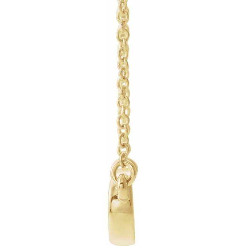 Curata 14k Yellow Rose or White Gold 27.6x6.2mm 18 Inch Polished Sculptural Freeform Bar Necklace