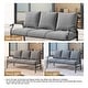 preview thumbnail 23 of 31, Outdoor Patio Metal 74" W Sofa/ 50" W Loveseat with Cushions