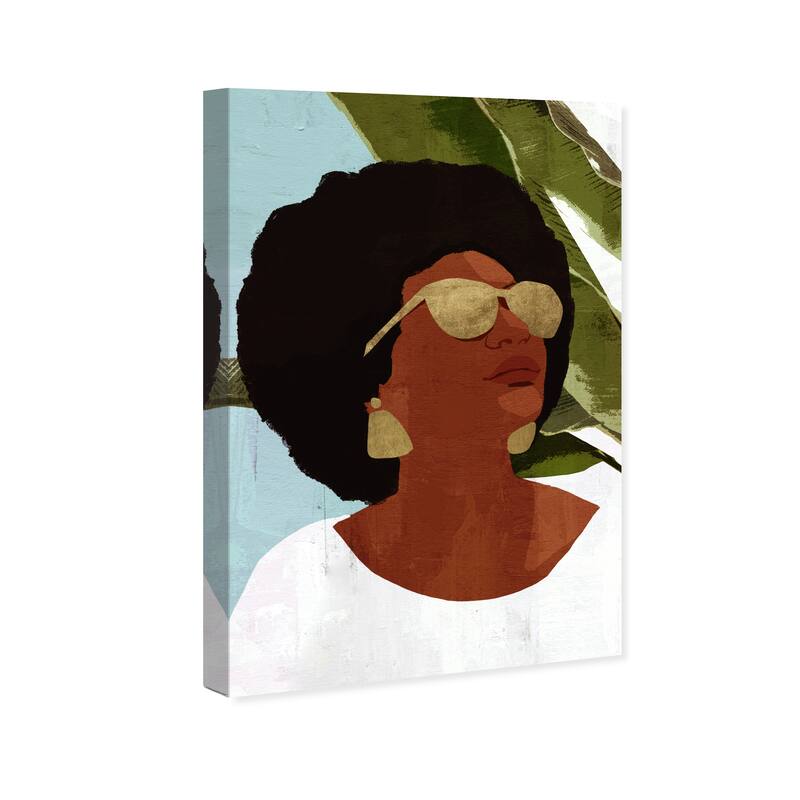 Wynwood Studio Canvas Fashion and Glam Under the Shade Brown and Metallic Gold Modern & Contemporary Wall Art Canvas Print