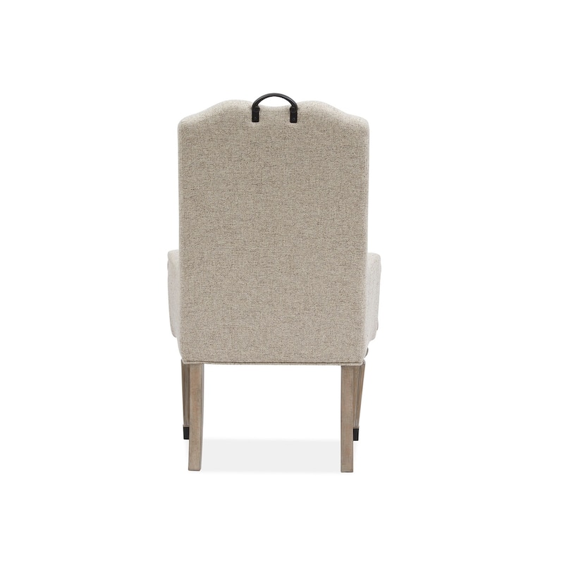 Magnussen Home Marisol Fawn Upholstered Host Chair Two Pack - 27''W x 25.13''D x 45.38''H