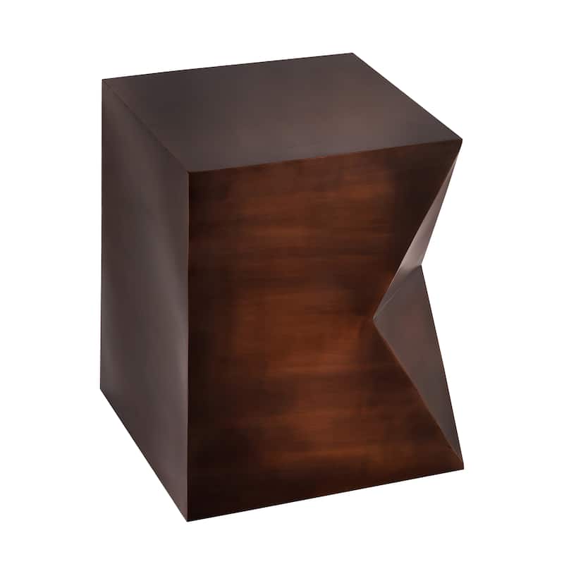 Pasargad Home Aleksy Iron Side Table - 14"Dx14"Wx18"H - Copper