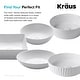 preview thumbnail 9 of 11, KRAUS 13 inch Viva Round White Porcelain Ceramic Vessel Bathroom Sink